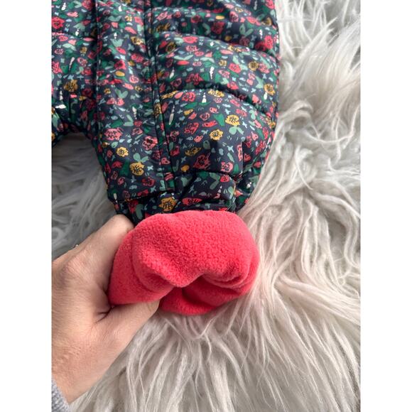 Hanna Andersson Baby Floral Snowsuit Puffer Bunting Multicolor Size 6-12 Months - Picture 12 of 12